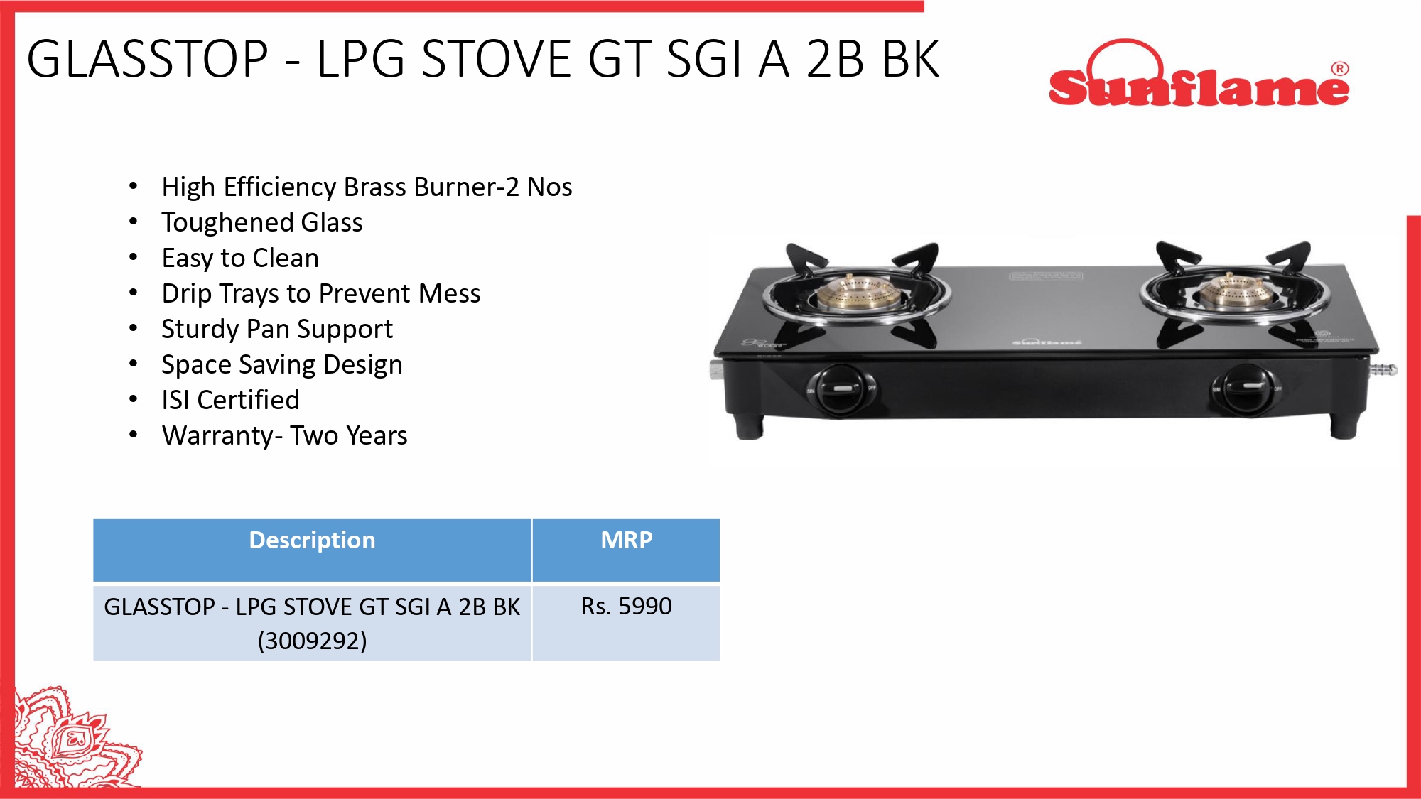 CGB3742 CGB-2026-SUNFLAME-21 - Image 1