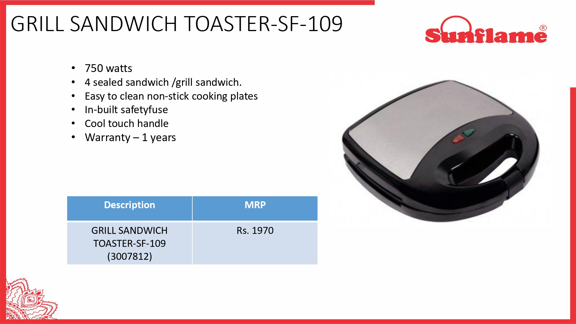 CGB3750 CGB-2026-SUNFLAME-29 - Image 1